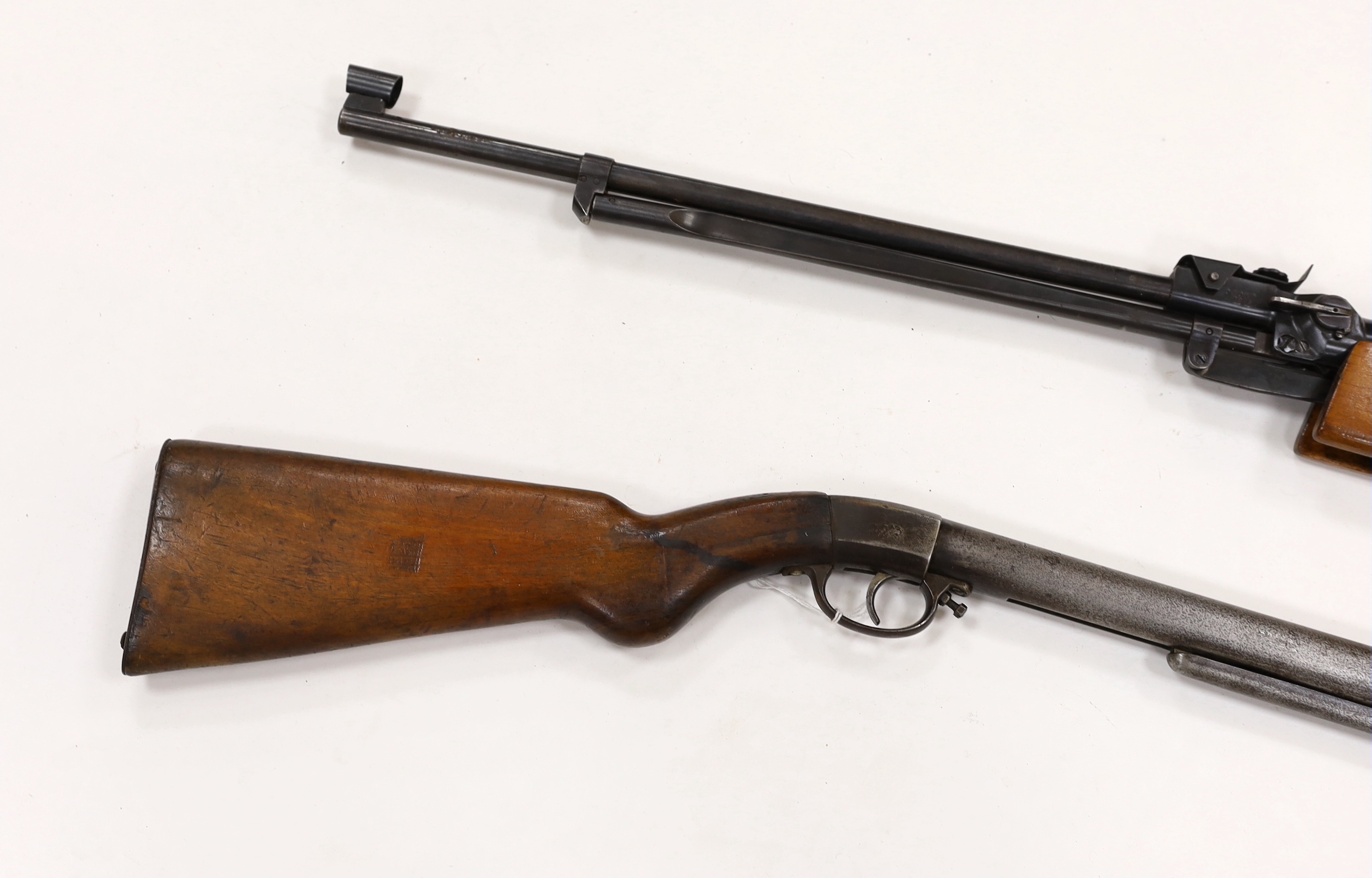 A Relum .22 under lever air rifle and Diana 177 break action air rile (2)